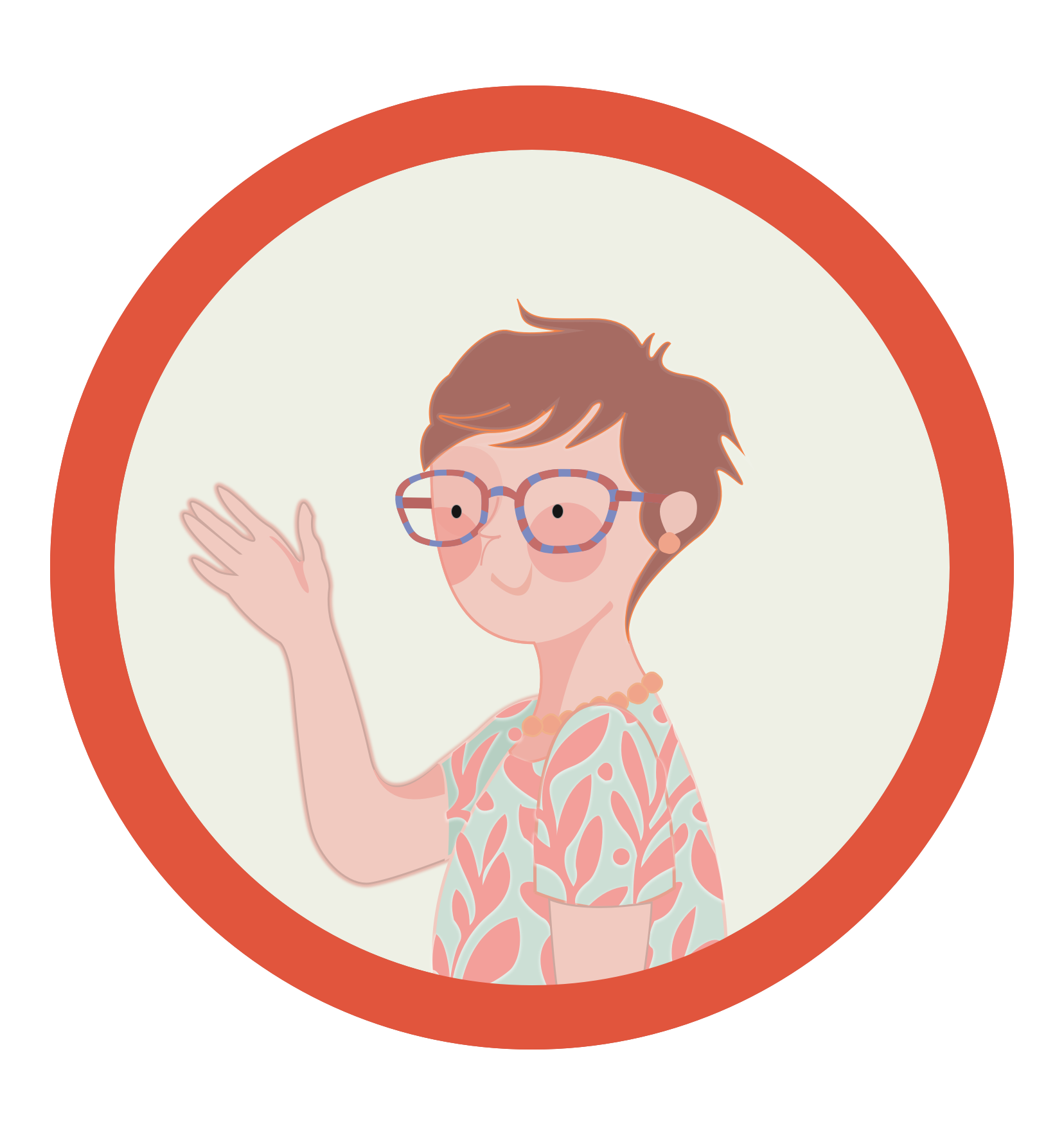 Waving portrait